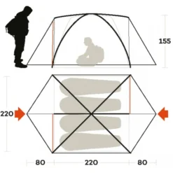 Tenda Ferrino Lhotse 4 7 Tenda Ferrino Lhotse 4 -OutdoorMania Italia tenda ferrino lhotse 4 quattro stagioni campo base isolamento termico aereazione comfort robustezza 3