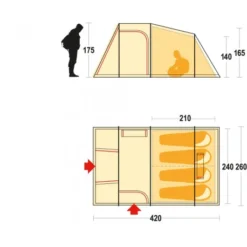 Tenda Ferrino Meteora 4 -OutdoorMania Italia tenda ferrino meteora 4 family ampia spaziosa abside anteriore campeggio stanziale 2