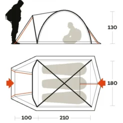 Tenda Ferrino Tenere 3 -OutdoorMania Italia tenda ferrino tenere 3 stagioni essenziale semplie montaggio facile buona abitabilita 2